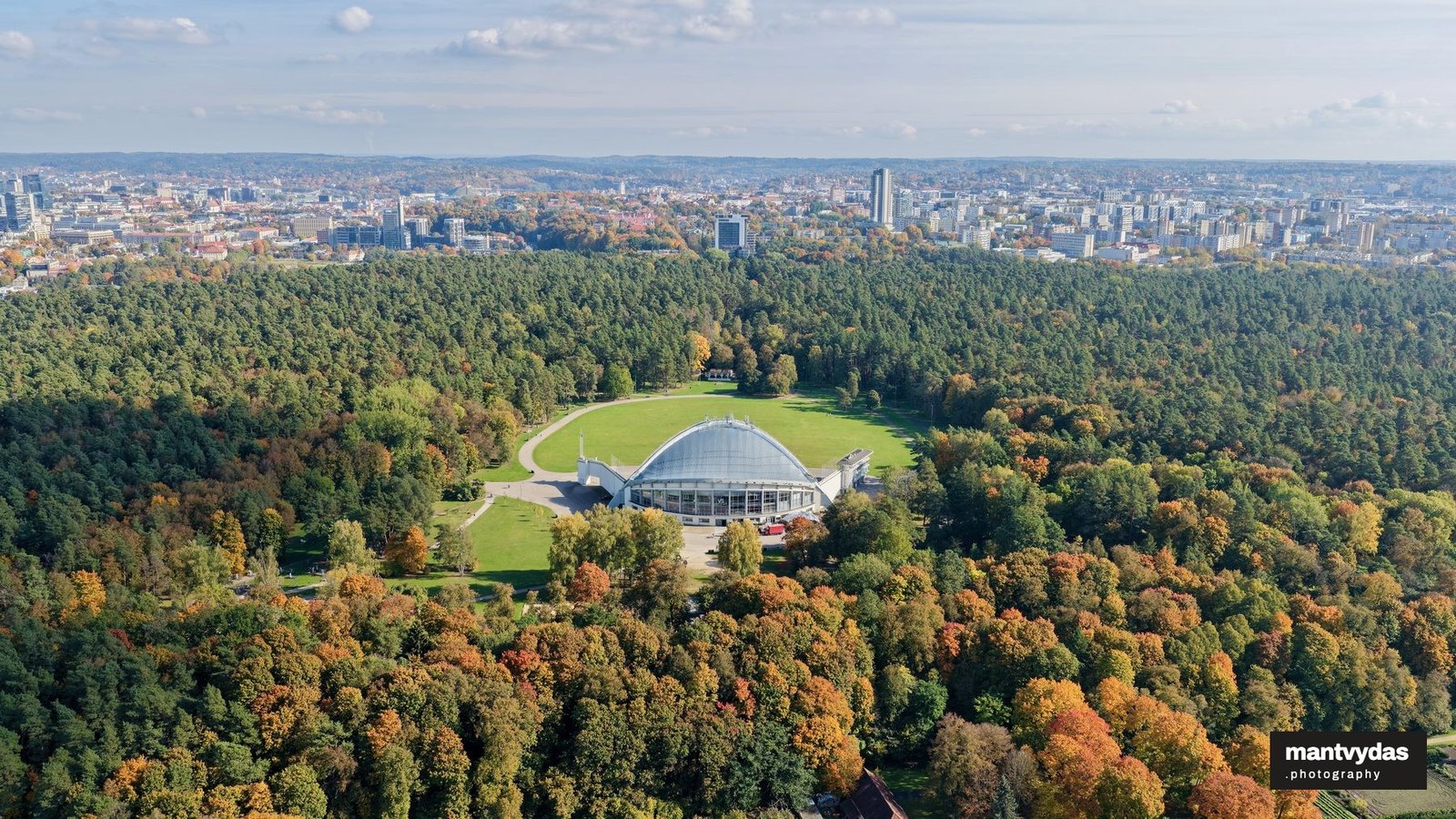 Vingis Park open-air stage, Vilnius, autumn midday