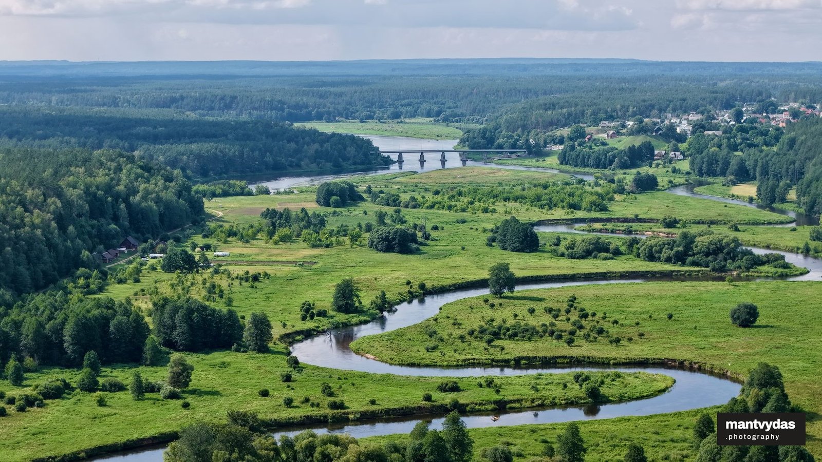 The Merkys in Dzūkija, summer midday