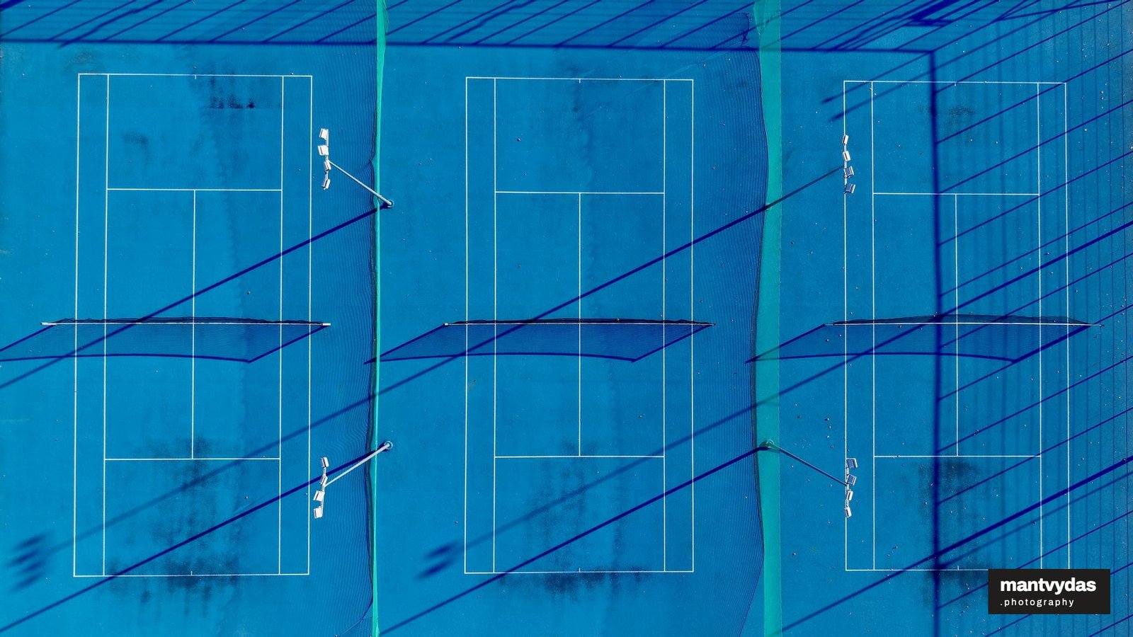 Tennis courts, Kaunas, spring afternoon