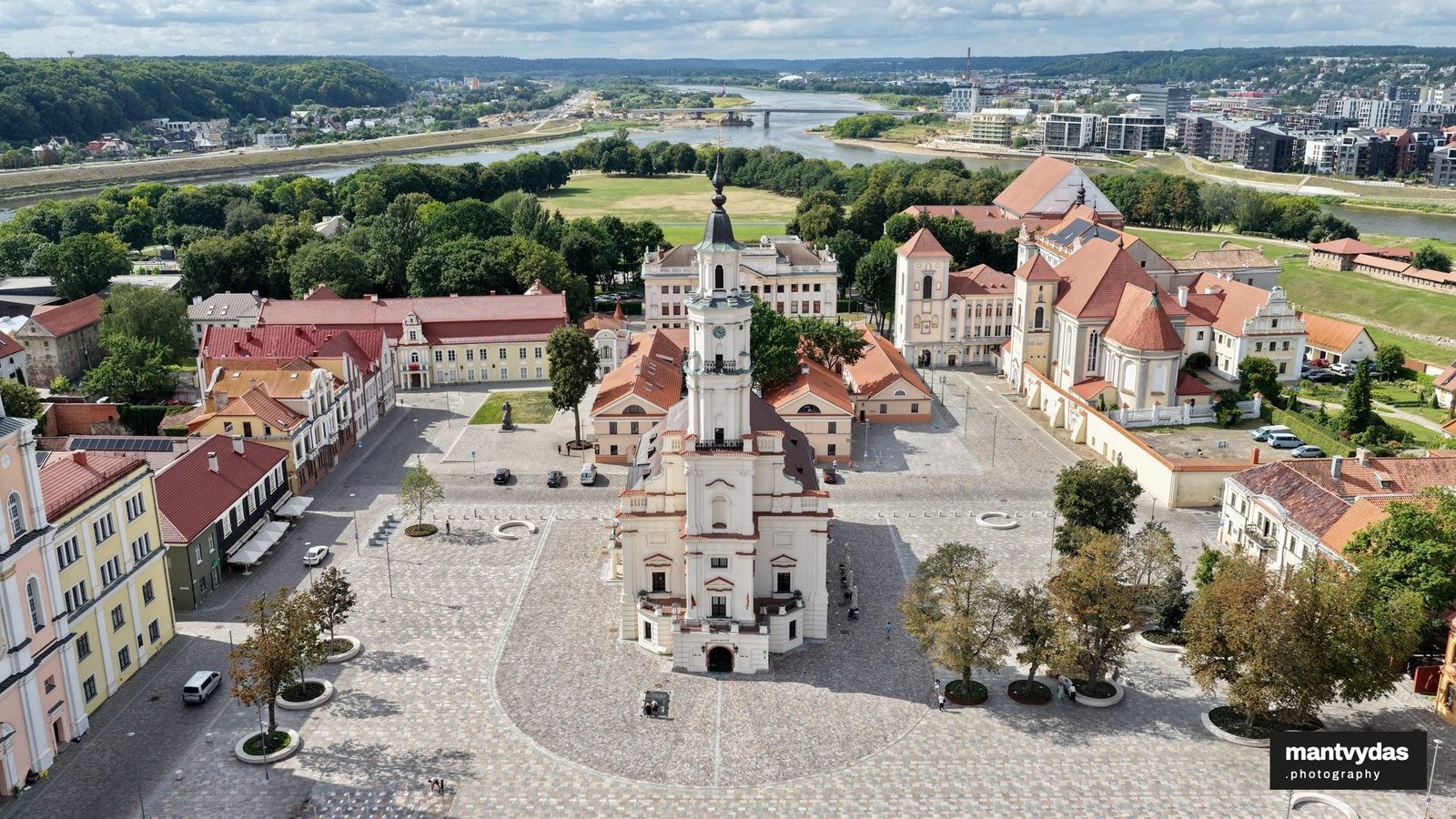 Kaunas Town Hall Square, summer midday